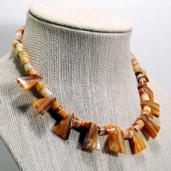 Agate Necklace Precious Stone Jewelry - Picture 2 of 3